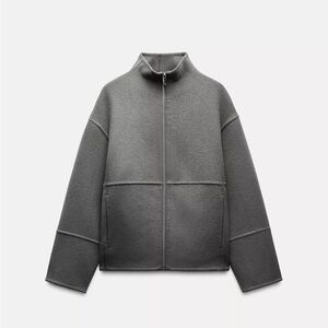 Zara NWT premium ZW gray jacket